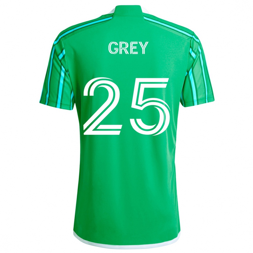 Kids Football Mireya Grey #25 Green White Home Jersey 2024/25 T-Shirt Nz