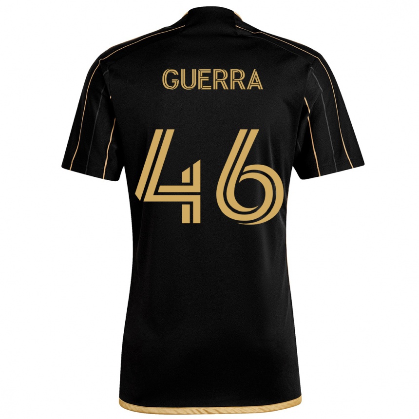 Kids Football Decarlo Guerra #46 Black Gold Home Jersey 2024/25 T-Shirt Nz