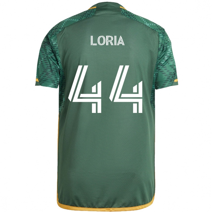 Kids Football Marvin Loría #44 Green Orange Home Jersey 2024/25 T-Shirt Nz