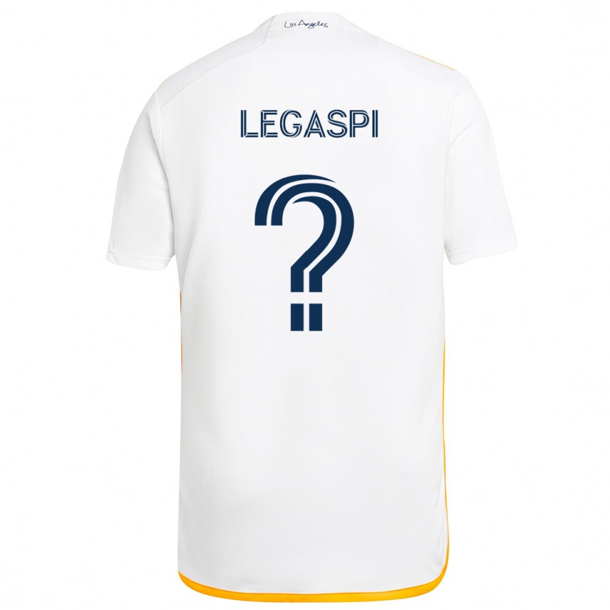 Kids Football Allan Legaspi #0 White Yellow Home Jersey 2024/25 T-Shirt Nz