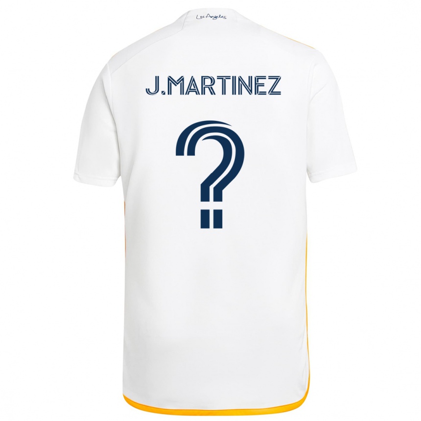 Kids Football Juan Martinez #0 White Yellow Home Jersey 2024/25 T-Shirt Nz