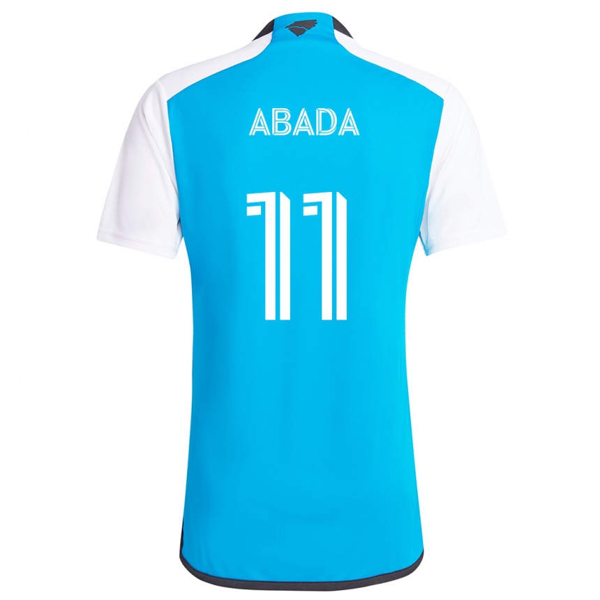 Kids Football Liel Abada #11 Blue White Home Jersey 2024/25 T-Shirt Nz