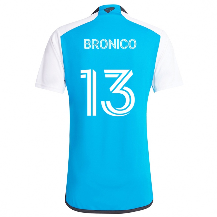 Kids Football Brandt Bronico #13 Blue White Home Jersey 2024/25 T-Shirt Nz