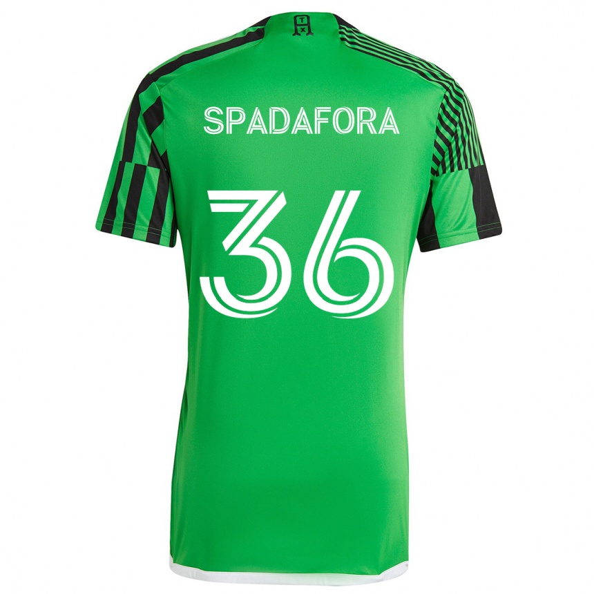 Kids Football Luke Spadafora #36 Green Black Home Jersey 2024/25 T-Shirt Nz