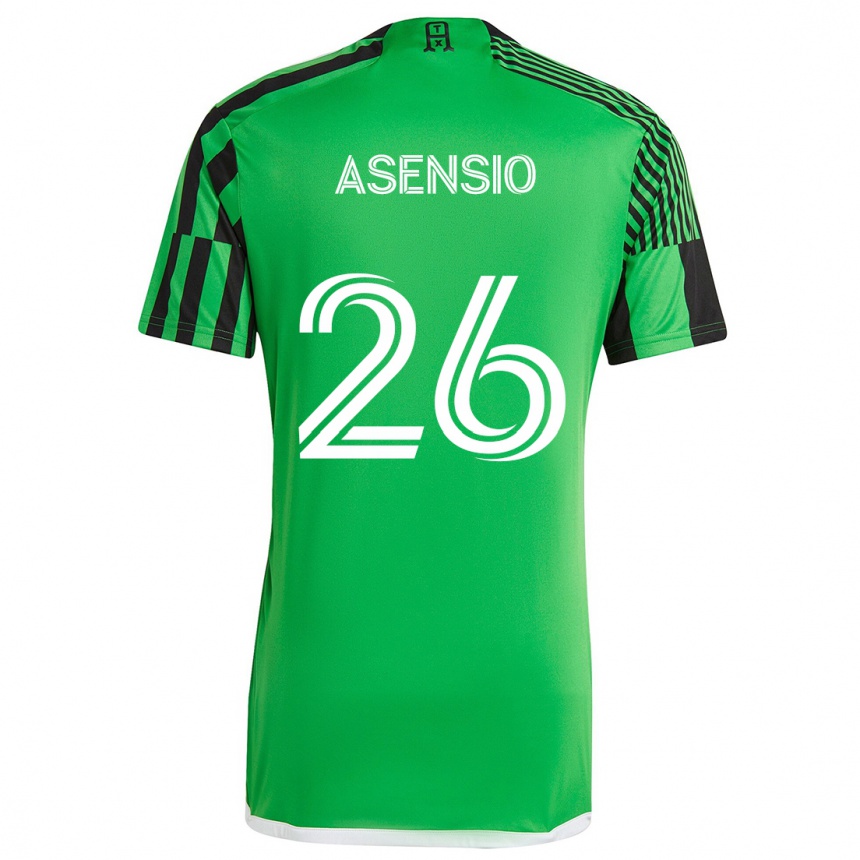 Kids Football Charlie Asensio #26 Green Black Home Jersey 2024/25 T-Shirt Nz