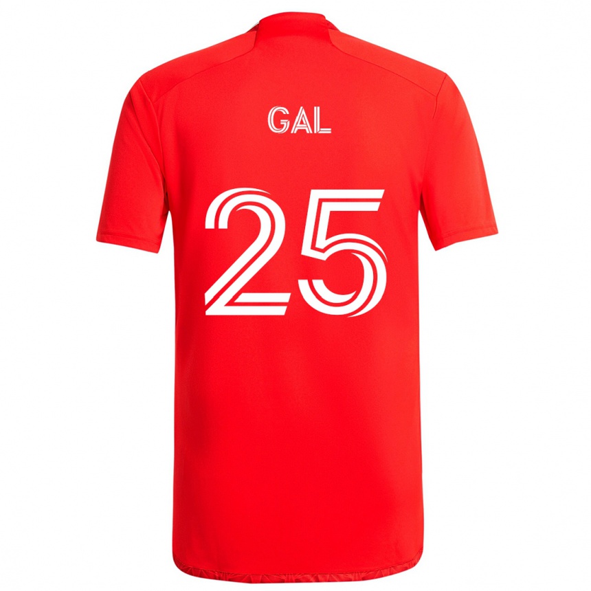 Kids Football Jeff Gal #25 Red White Home Jersey 2024/25 T-Shirt Nz