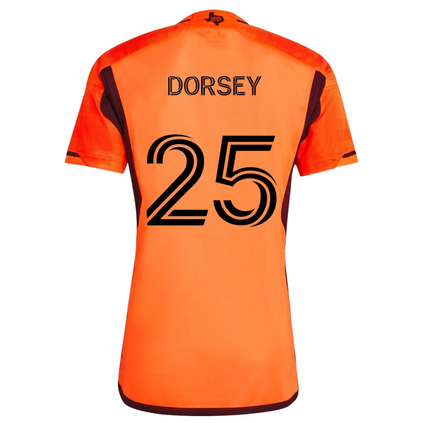 Kids Football Griffin Dorsey #25 Orange Black Home Jersey 2024/25 T-Shirt Nz