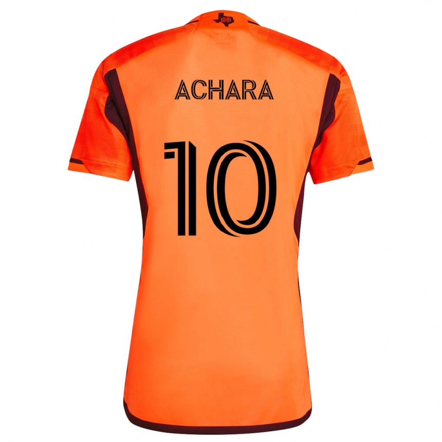 Kids Football Ifunanyachi Achara #10 Orange Black Home Jersey 2024/25 T-Shirt Nz