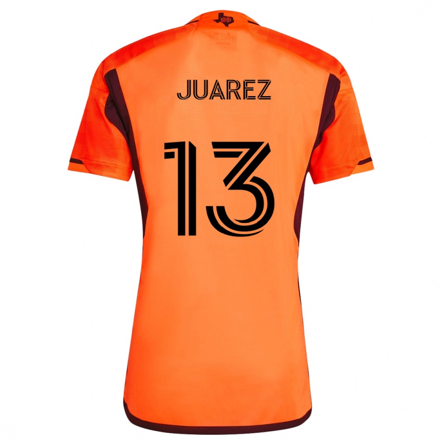 Kids Football Jathan Juarez #13 Orange Black Home Jersey 2024/25 T-Shirt Nz