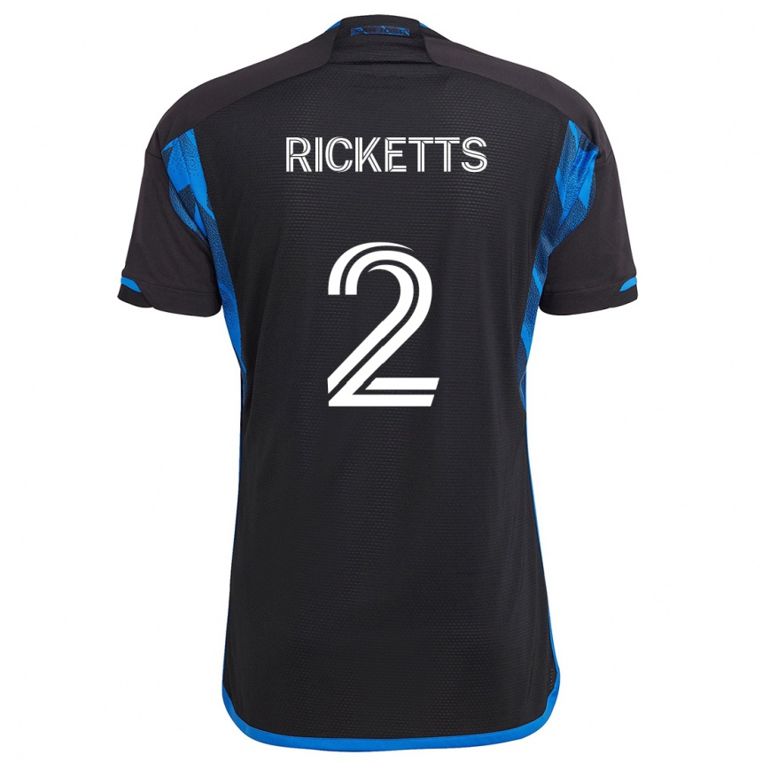 Kids Football Jamar Ricketts #2 Blue Black Home Jersey 2024/25 T-Shirt Nz