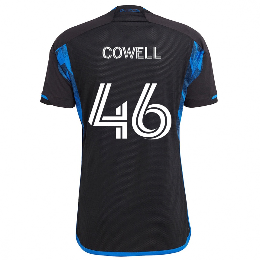 Kids Football Chance Cowell #46 Blue Black Home Jersey 2024/25 T-Shirt Nz