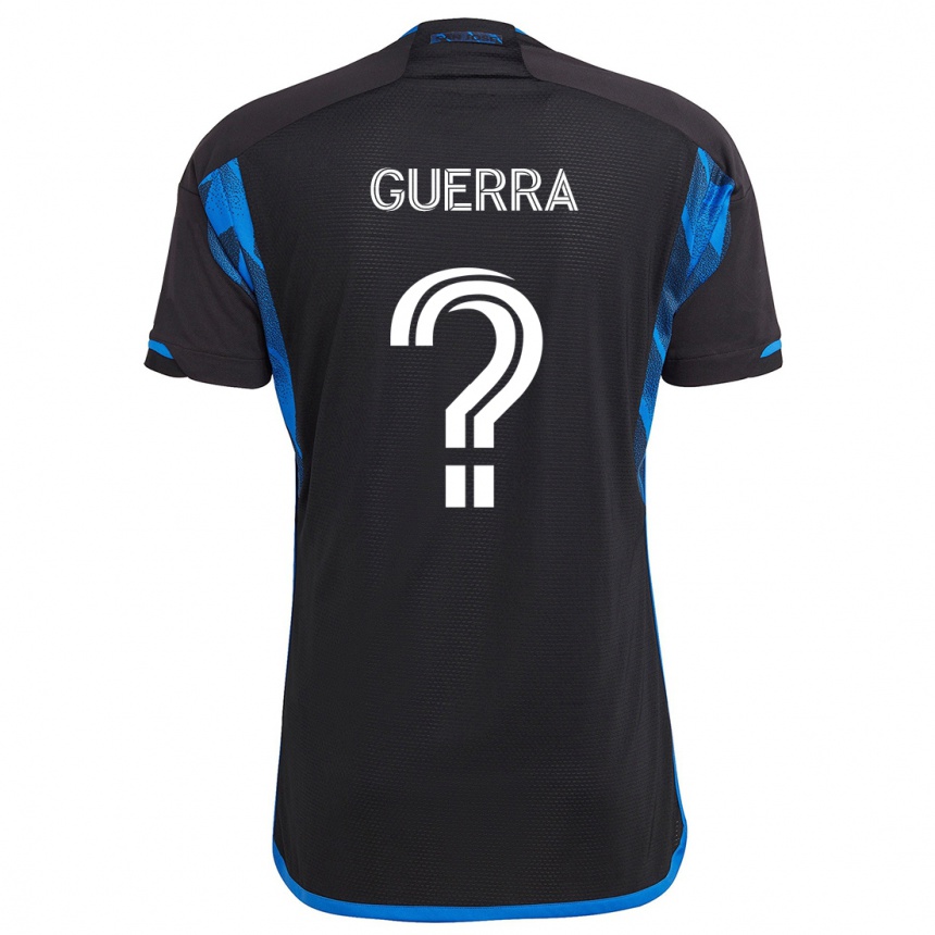 Kids Football Mathew Guerra #0 Blue Black Home Jersey 2024/25 T-Shirt Nz