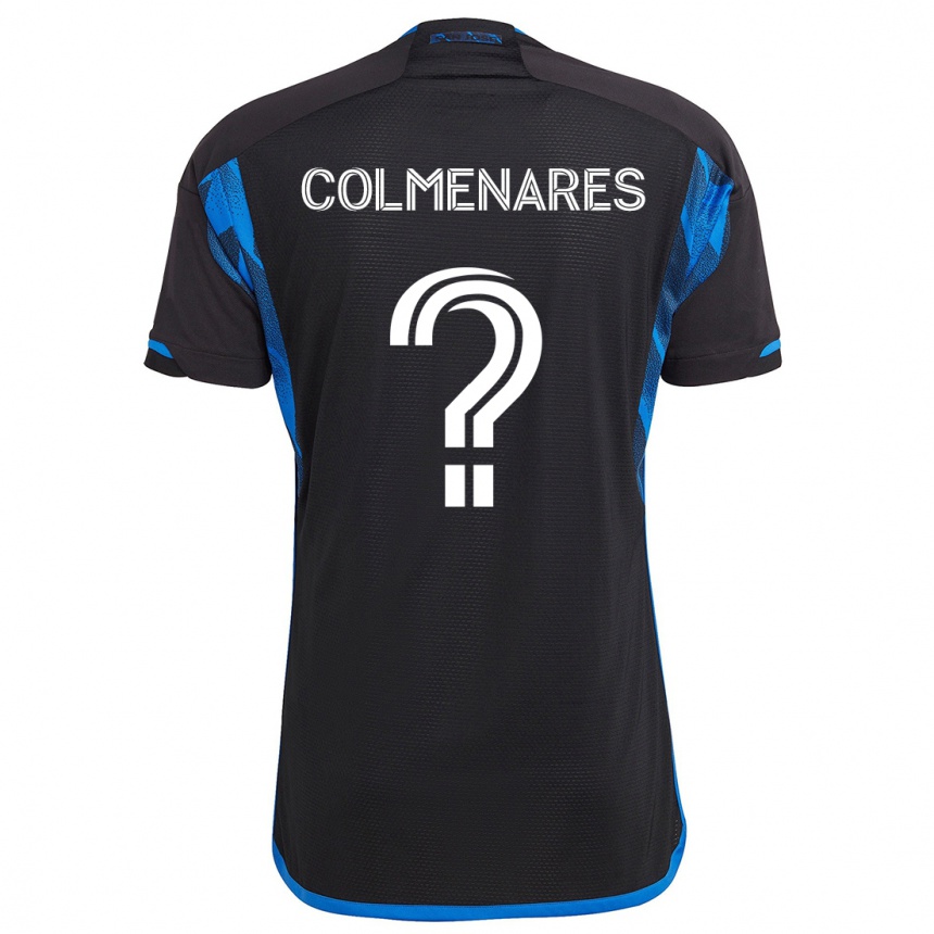 Kids Football Mateo Colmenares #0 Blue Black Home Jersey 2024/25 T-Shirt Nz