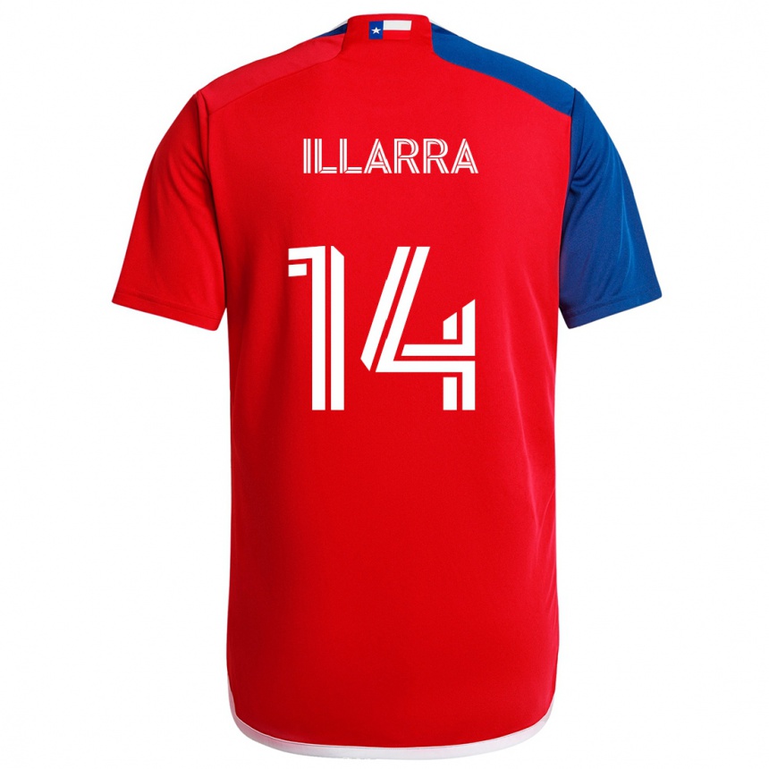 Kids Football Asier Illarramendi #14 Blue Red Home Jersey 2024/25 T-Shirt Nz