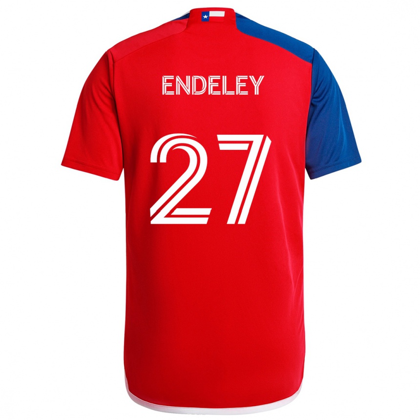 Kids Football Herbert Endeley #27 Blue Red Home Jersey 2024/25 T-Shirt Nz