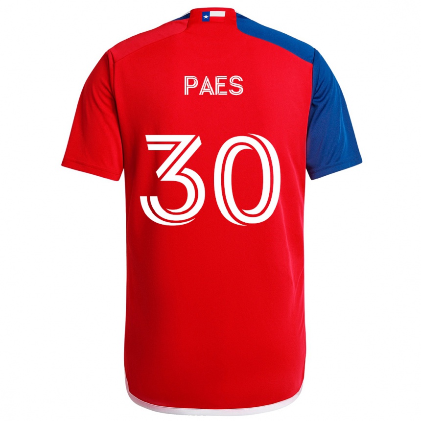 Kids Football Maarten Paes #30 Blue Red Home Jersey 2024/25 T-Shirt Nz