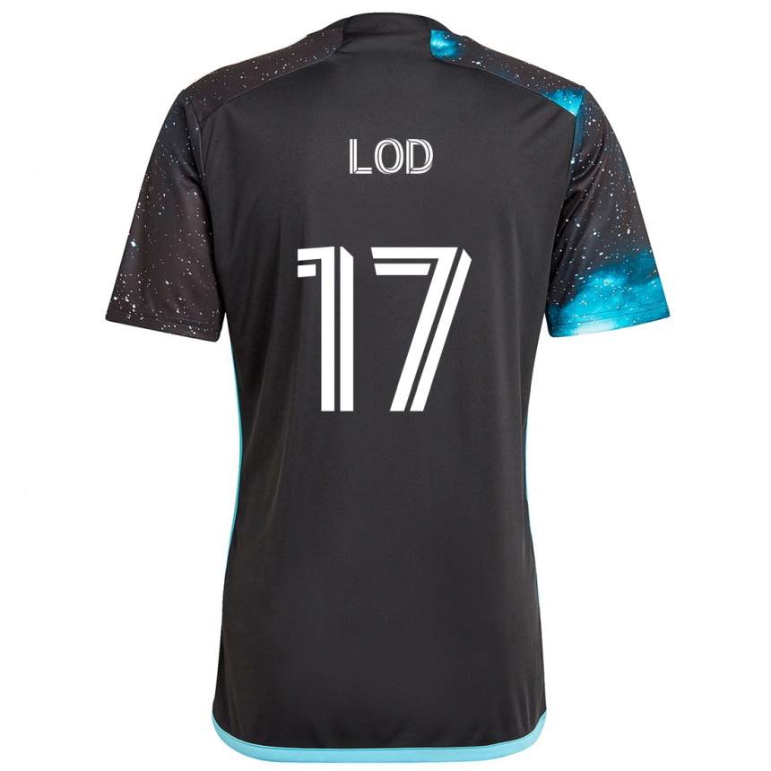 Kids Football Robin Lod #17 Black Blue Home Jersey 2024/25 T-Shirt Nz