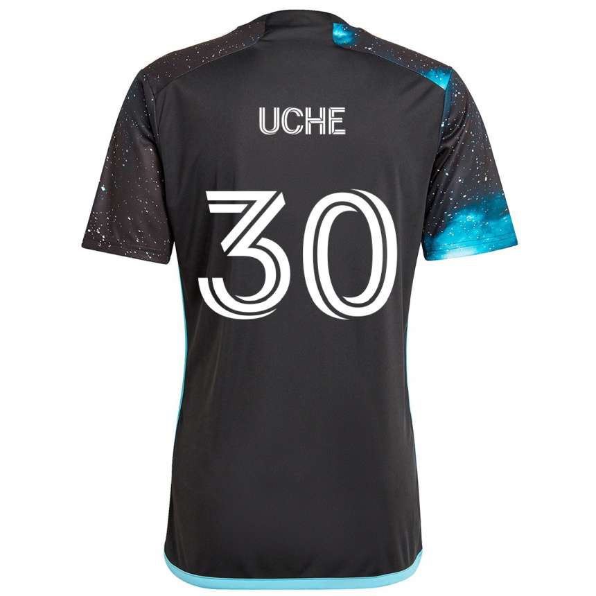 Kids Football Cc Uche #30 Black Blue Home Jersey 2024/25 T-Shirt Nz