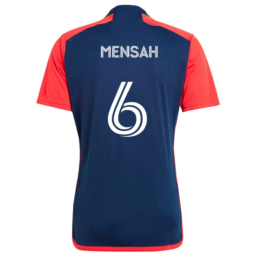 Kids Football Jonathan Mensah #6 Blue Red Home Jersey 2024/25 T-Shirt Nz