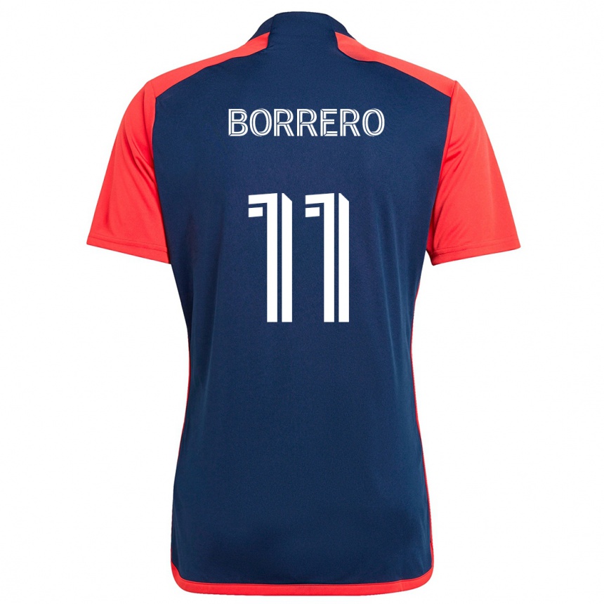 Kids Football Dylan Borrero #11 Blue Red Home Jersey 2024/25 T-Shirt Nz