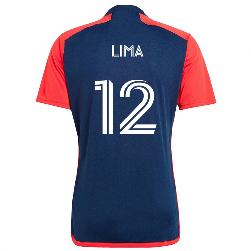 Kids Football Nick Lima #12 Blue Red Home Jersey 2024/25 T-Shirt Nz