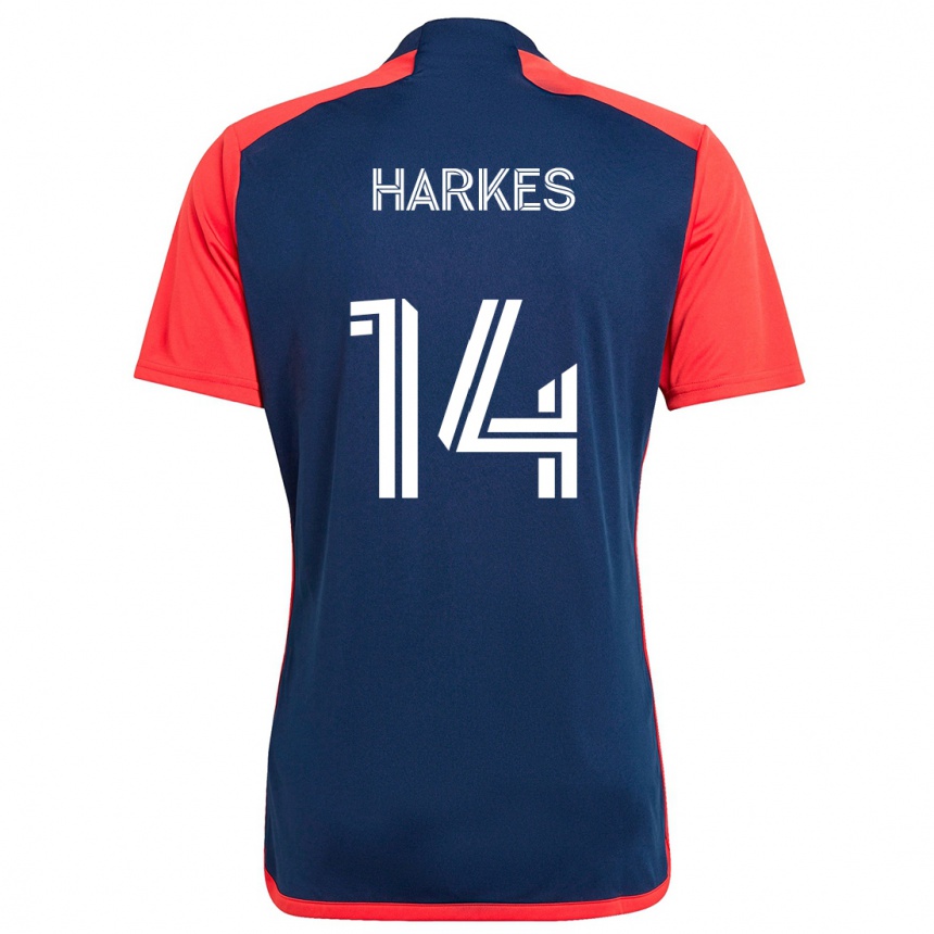 Kids Football Ian Harkes #14 Blue Red Home Jersey 2024/25 T-Shirt Nz