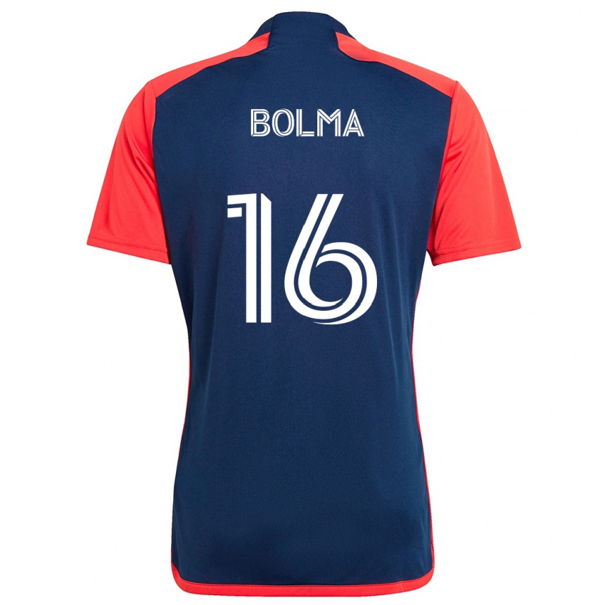 Kids Football Josh Bolma #16 Blue Red Home Jersey 2024/25 T-Shirt Nz