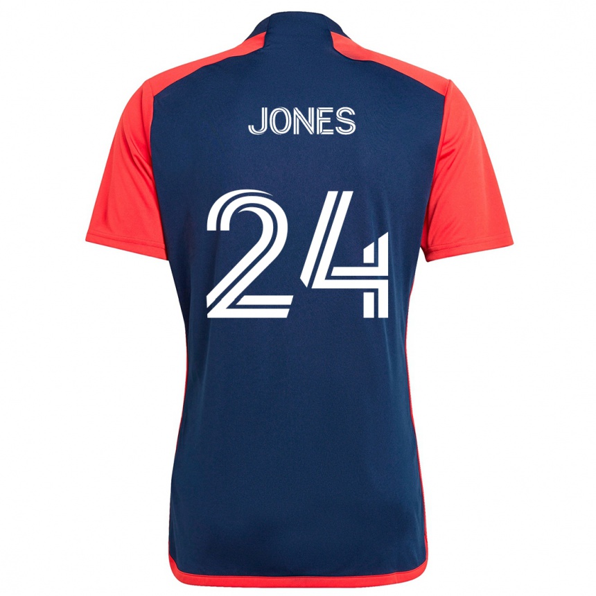 Kids Football Dejuan Jones #24 Blue Red Home Jersey 2024/25 T-Shirt Nz