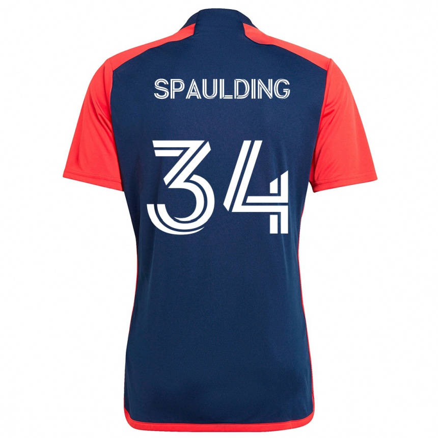 Kids Football Ryan Spaulding #34 Blue Red Home Jersey 2024/25 T-Shirt Nz