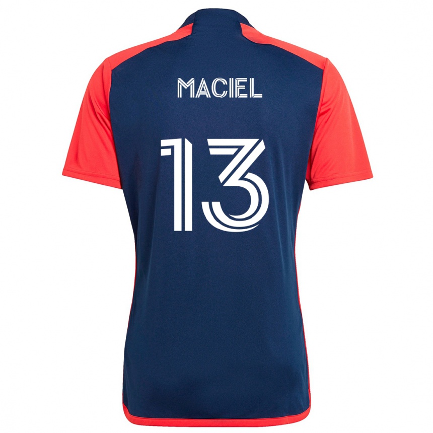 Kids Football Maciel #13 Blue Red Home Jersey 2024/25 T-Shirt Nz