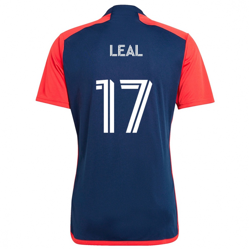 Kids Football Patrick Leal #17 Blue Red Home Jersey 2024/25 T-Shirt Nz