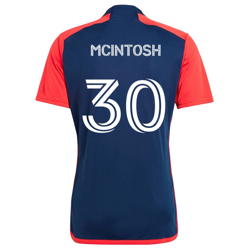 Kids Football Damario Mcintosh #30 Blue Red Home Jersey 2024/25 T-Shirt Nz