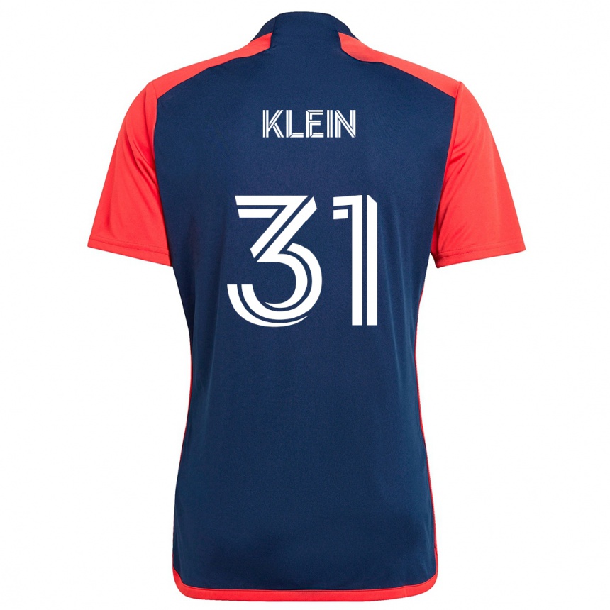 Kids Football Eric Klein #31 Blue Red Home Jersey 2024/25 T-Shirt Nz