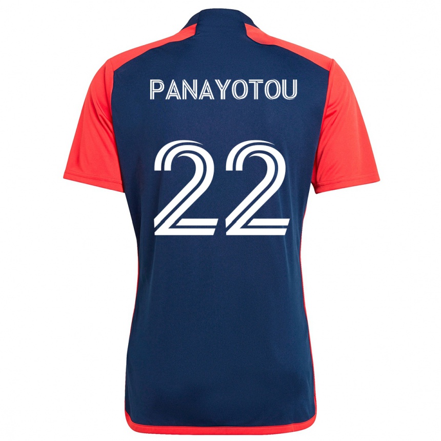 Kids Football Jack Panayotou #22 Blue Red Home Jersey 2024/25 T-Shirt Nz