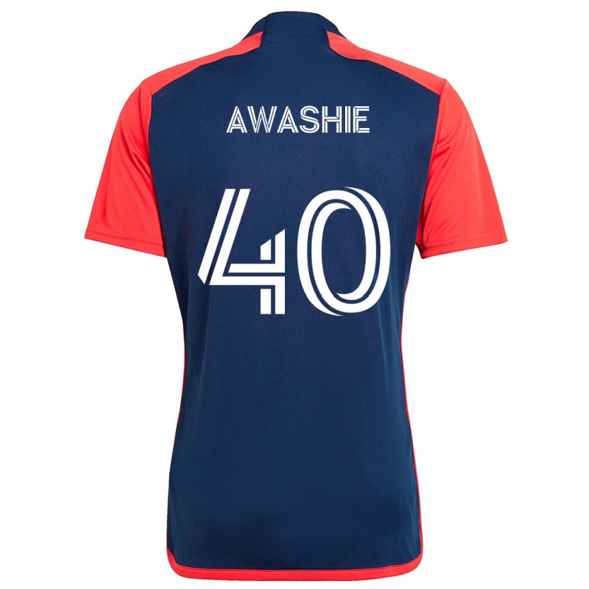 Kids Football Ben Awashie #40 Blue Red Home Jersey 2024/25 T-Shirt Nz