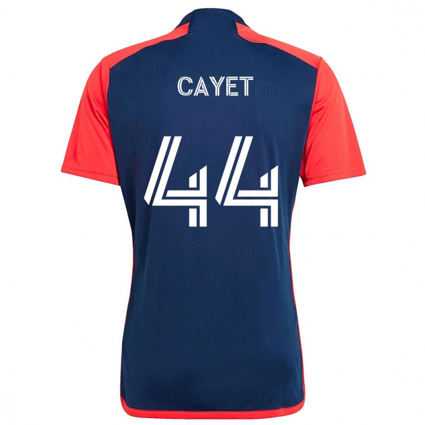 Kids Football Pierre Cayet #44 Blue Red Home Jersey 2024/25 T-Shirt Nz