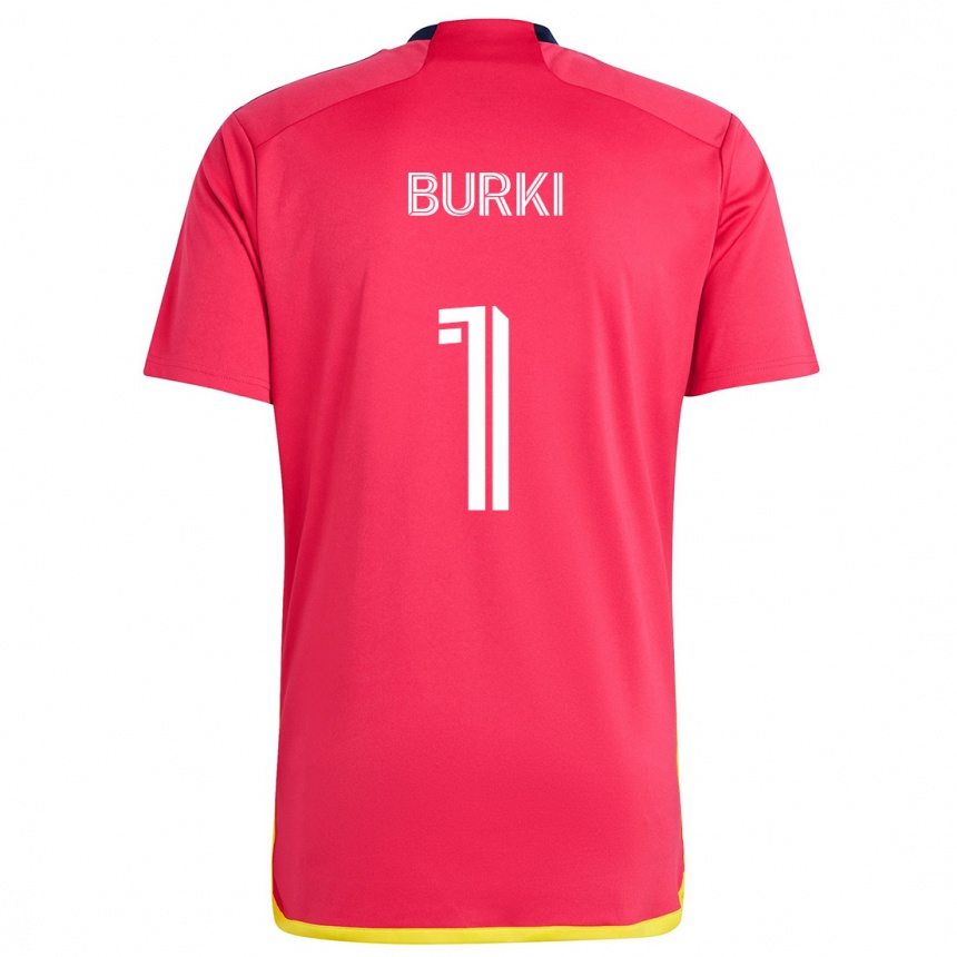 Kids Football Roman Bürki #1 Red Blue Home Jersey 2024/25 T-Shirt Nz