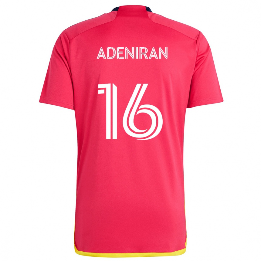 Kids Football Samuel Adeniran #16 Red Blue Home Jersey 2024/25 T-Shirt Nz