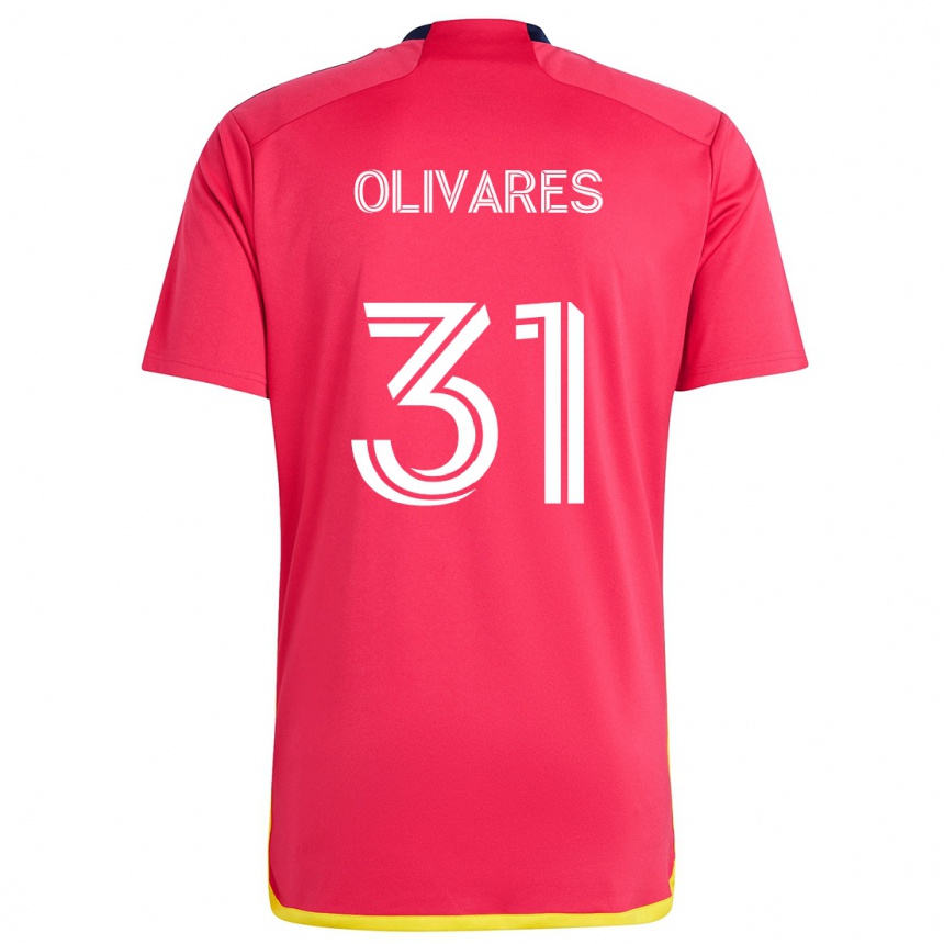 Kids Football Christian Olivares #31 Red Blue Home Jersey 2024/25 T-Shirt Nz