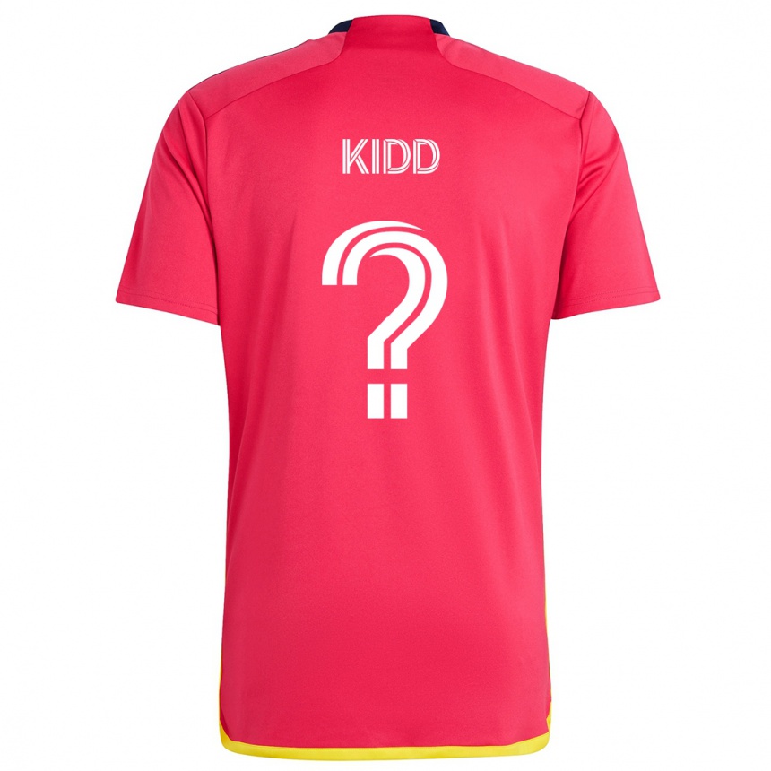 Kids Football Matteo Kidd #0 Red Blue Home Jersey 2024/25 T-Shirt Nz