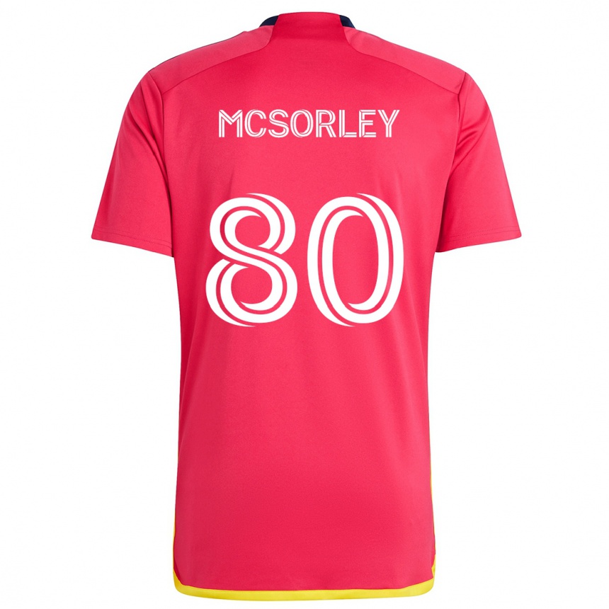 Kids Football Brendan Mcsorley #80 Red Blue Home Jersey 2024/25 T-Shirt Nz