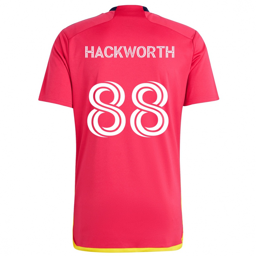 Kids Football Larsen Hackworth #88 Red Blue Home Jersey 2024/25 T-Shirt Nz