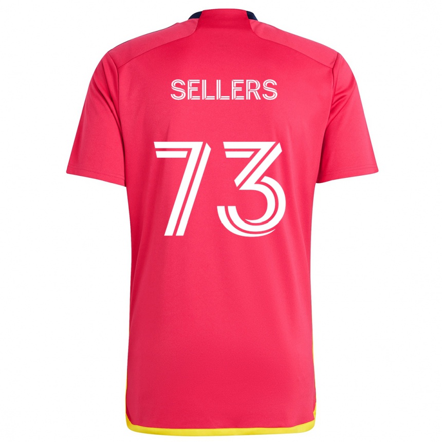 Kids Football Braydon Sellers #73 Red Blue Home Jersey 2024/25 T-Shirt Nz