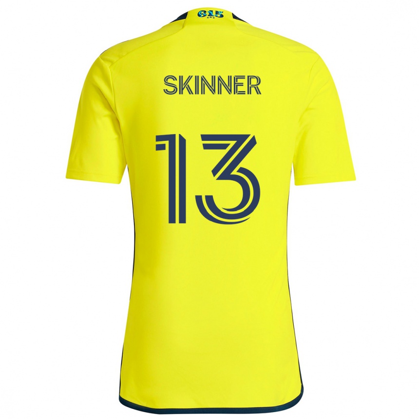 Kids Football Joey Skinner #13 Yellow Blue Home Jersey 2024/25 T-Shirt Nz