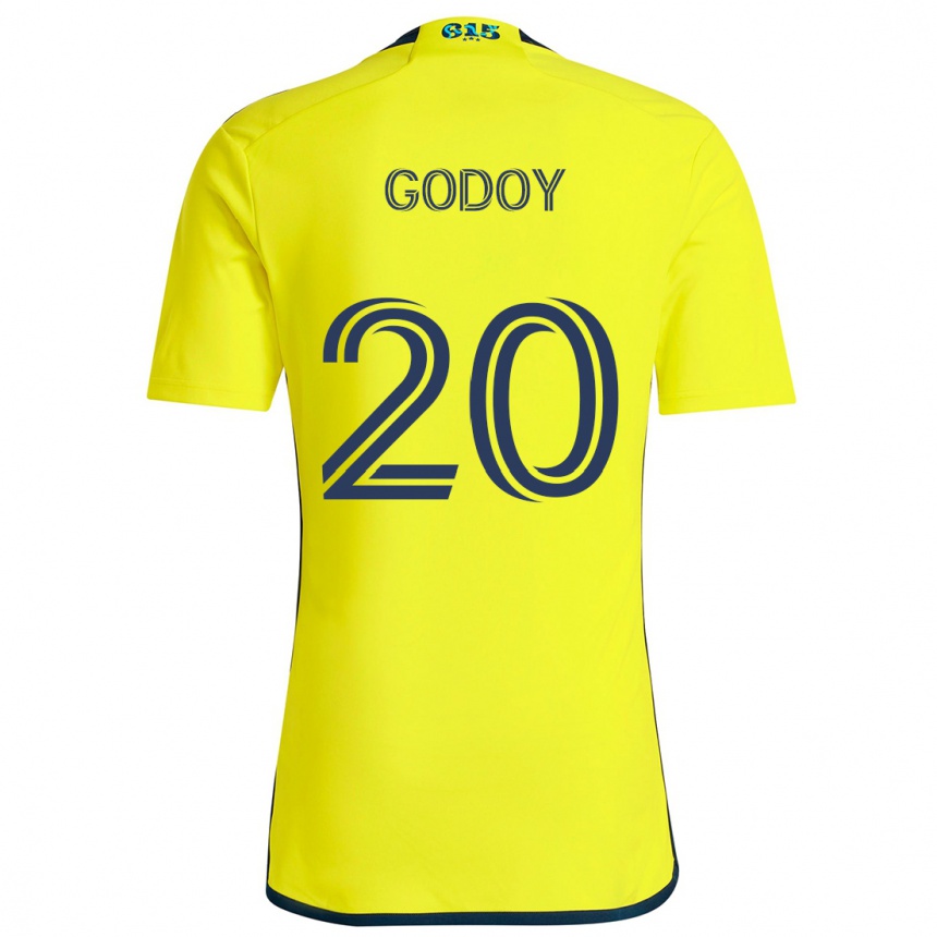 Kids Football Aníbal Godoy #20 Yellow Blue Home Jersey 2024/25 T-Shirt Nz