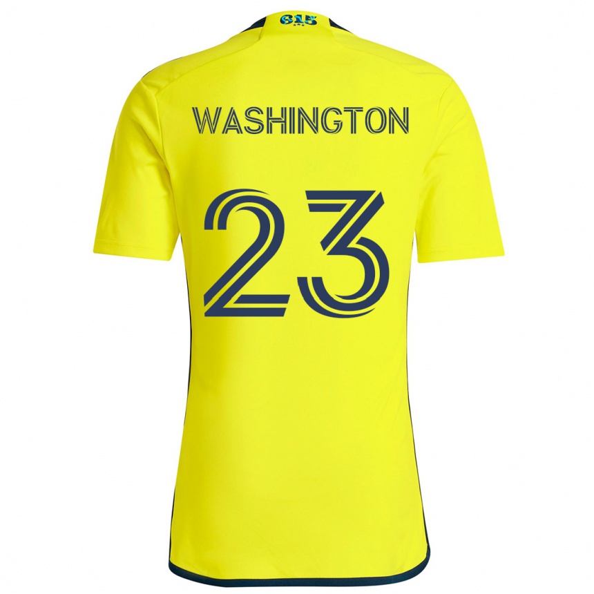 Kids Football Taylor Washington #23 Yellow Blue Home Jersey 2024/25 T-Shirt Nz