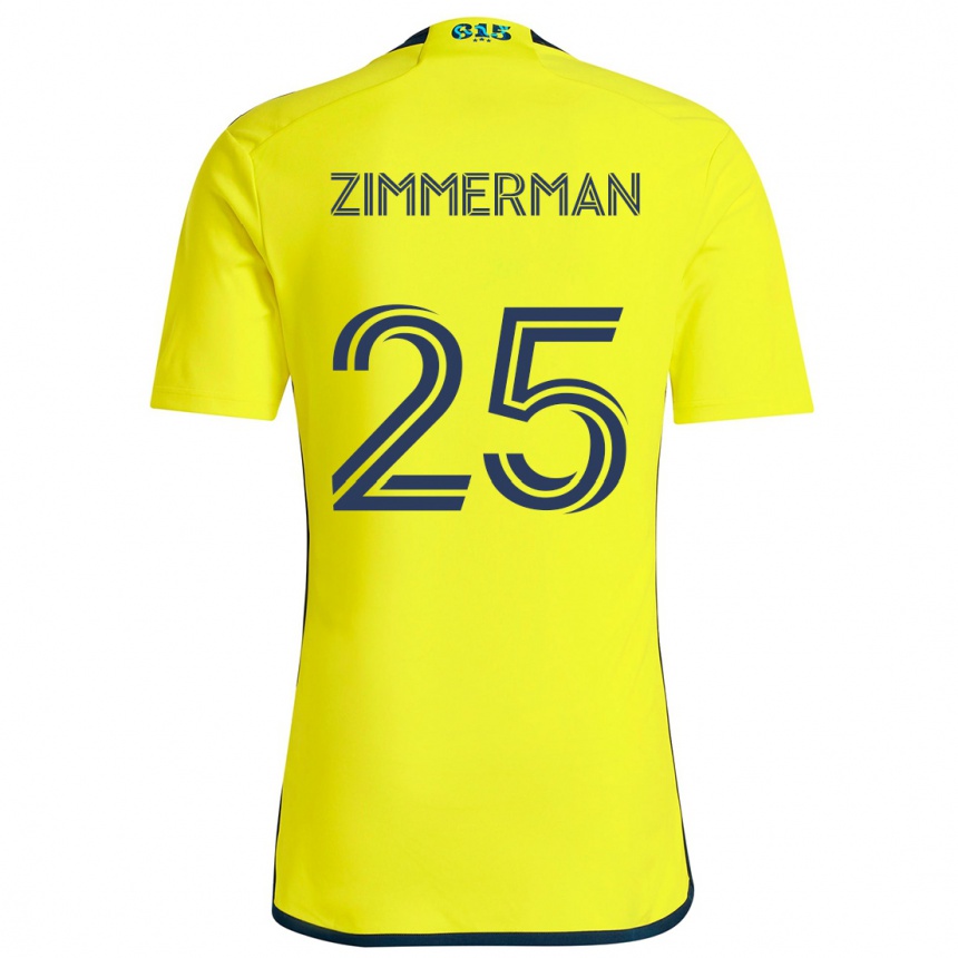 Kids Football Walker Zimmerman #25 Yellow Blue Home Jersey 2024/25 T-Shirt Nz