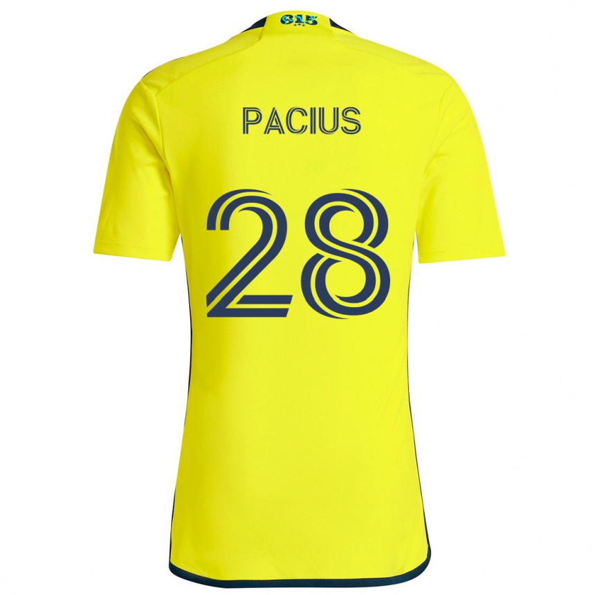 Kids Football Woobens Pacius #28 Yellow Blue Home Jersey 2024/25 T-Shirt Nz