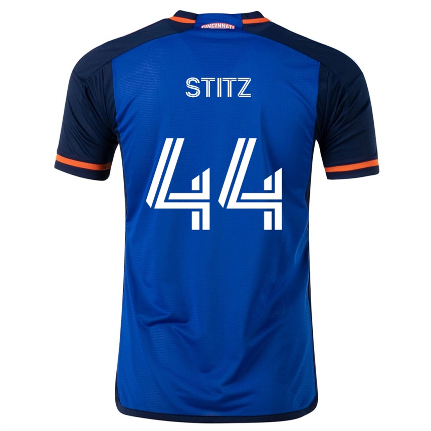 Kids Football Ben Stitz #44 Blue White Home Jersey 2024/25 T-Shirt Nz