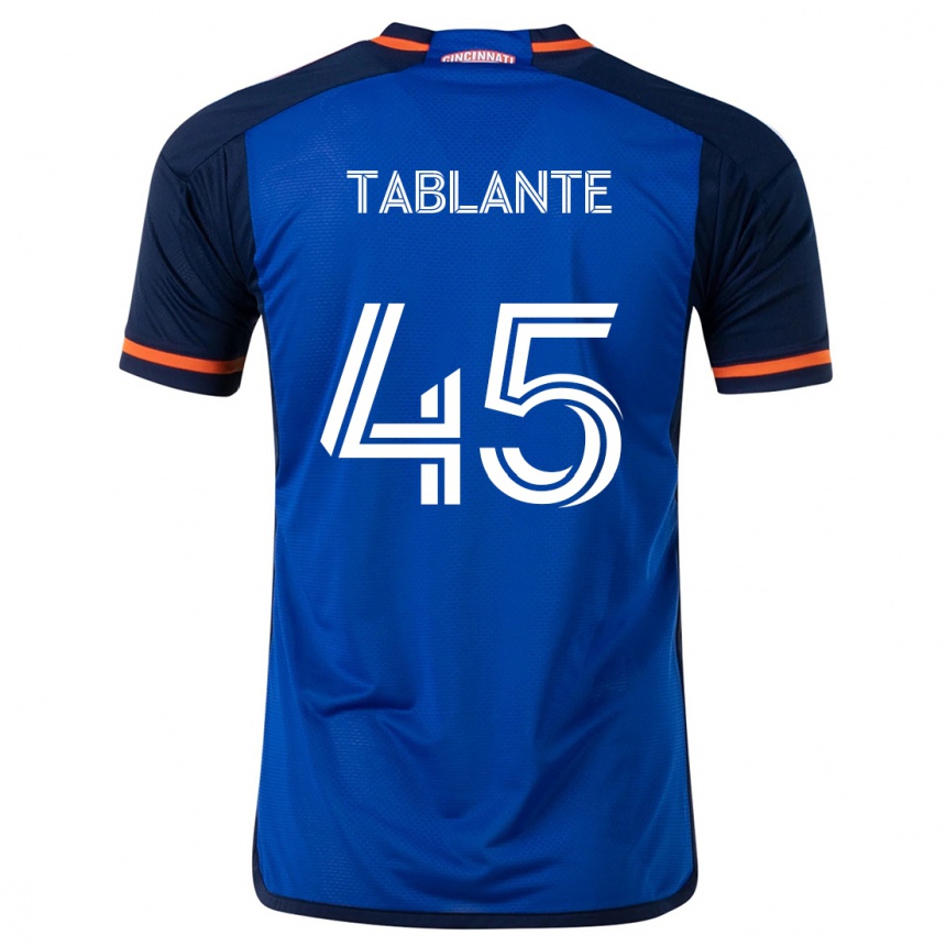 Kids Football Moises Tablante #45 Blue White Home Jersey 2024/25 T-Shirt Nz